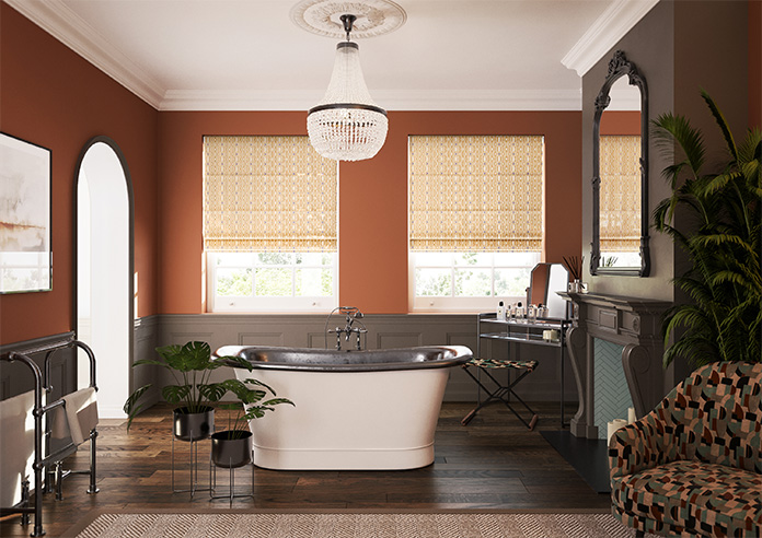Opulent Scallop, Toffee - Twist&Fit Roman Blind - Image 8